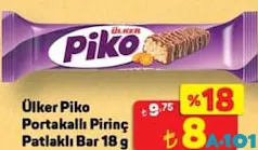 ÜLKER PİKO PORTAKALLI PİRİNÇ PATLAKLI BAR 18 G fiyat ve kampanya bilgisi